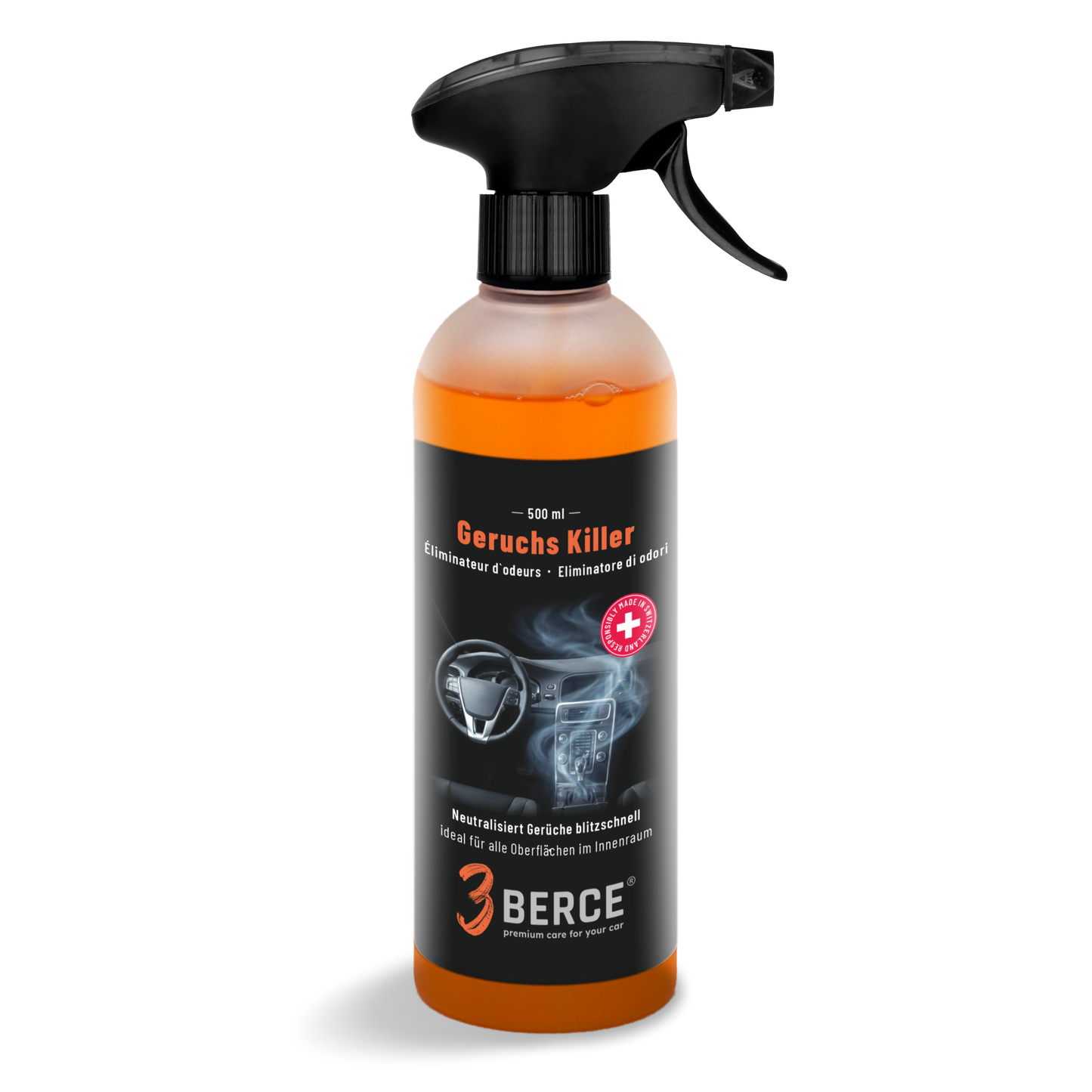 Geruchsentferner Auto 500ml – neutralisiert Gerüche Innenraum, Berce
