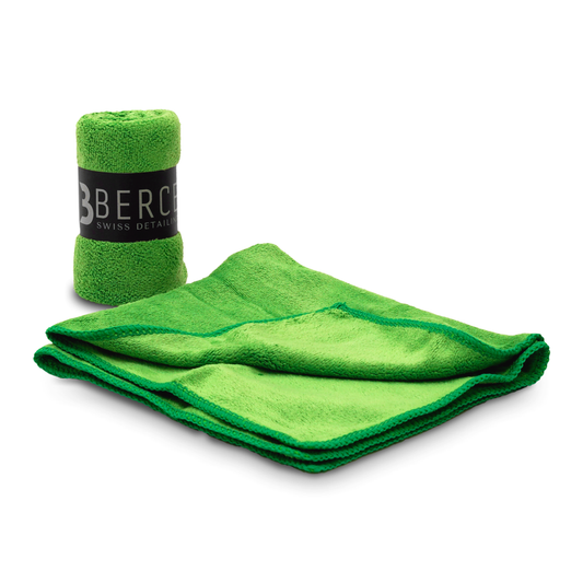 Berce Mikrofaser Grün – Streifenfreie Reinigung für Glas, Displays & Fahrzeugoberflächen 40x40cm, Berce